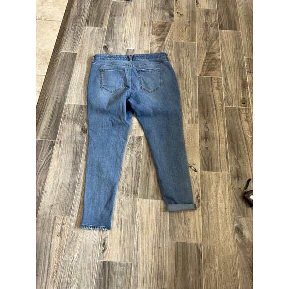 Jessica Simpson High Rise Forever Rolled Ankle Blue Jeans Women’s Size 16W - Picture 13 of 14